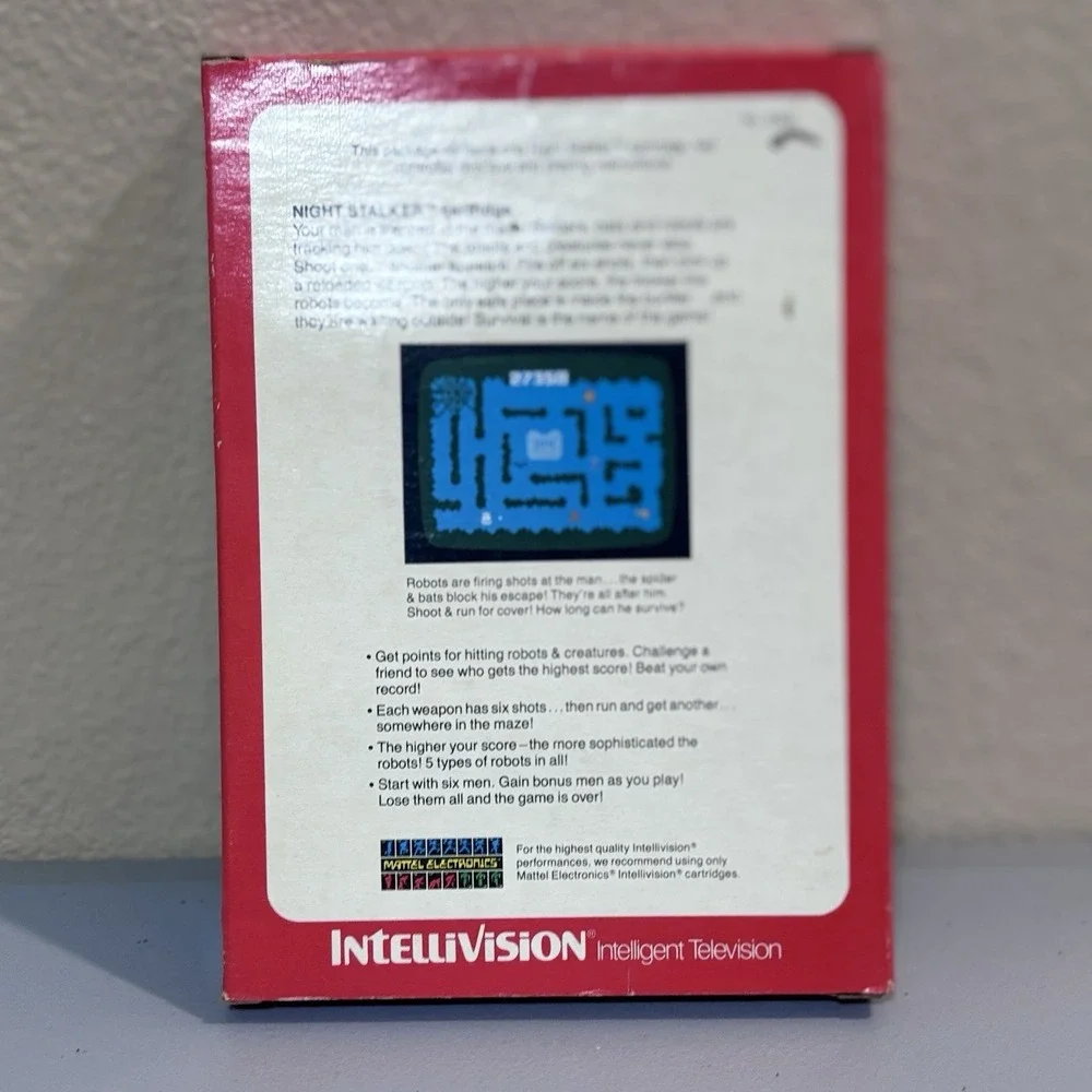 Night Stalker Intellivision, 1982 Video Game Complete In Box Clean